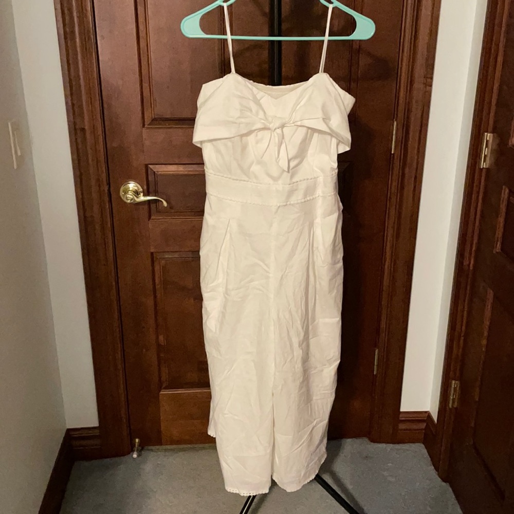 Greylin Strapless White Jumpsuit